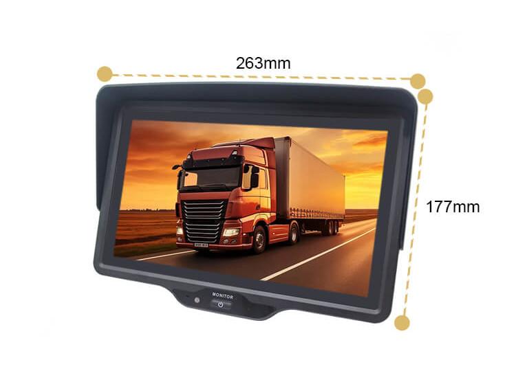Monitor Do Kamery Cofania 10" 1 Ch Hdmi 2 Ch Ahd 12-24V