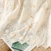 DIMANAF 2025 Summer Women Lace T-Shirt Basic New Fashion Tops Lace Tees Casual Loose Tees