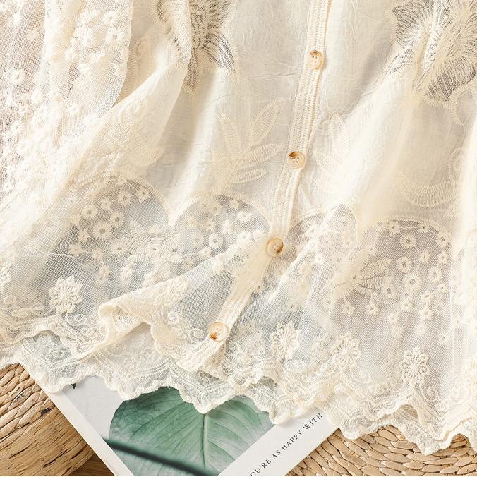 DIMANAF 2025 Summer Women Lace T-Shirt Basic New Fashion Tops Lace Tees Casual Loose Tees