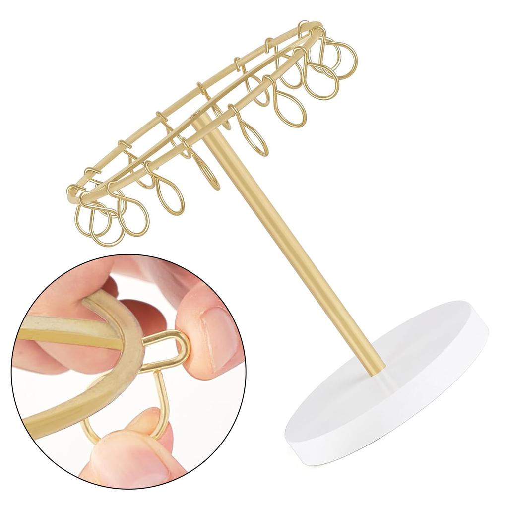 Portable Claw Clip Organizer Metal Hair Clip Holder Storage Display Stand for Women and Girls In Bedroom or Bathroom