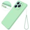 For Realme C63 4G/Narzo N63 4G Slim Case Liquid Silicone Phone Cover with Wrist Strap