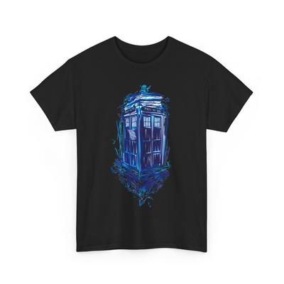 Doctor Who Zersetzende TARDIS T-Shirt/Tee/Top mit einem einzigartigen Design. Unisex Unisex T-Shirt
