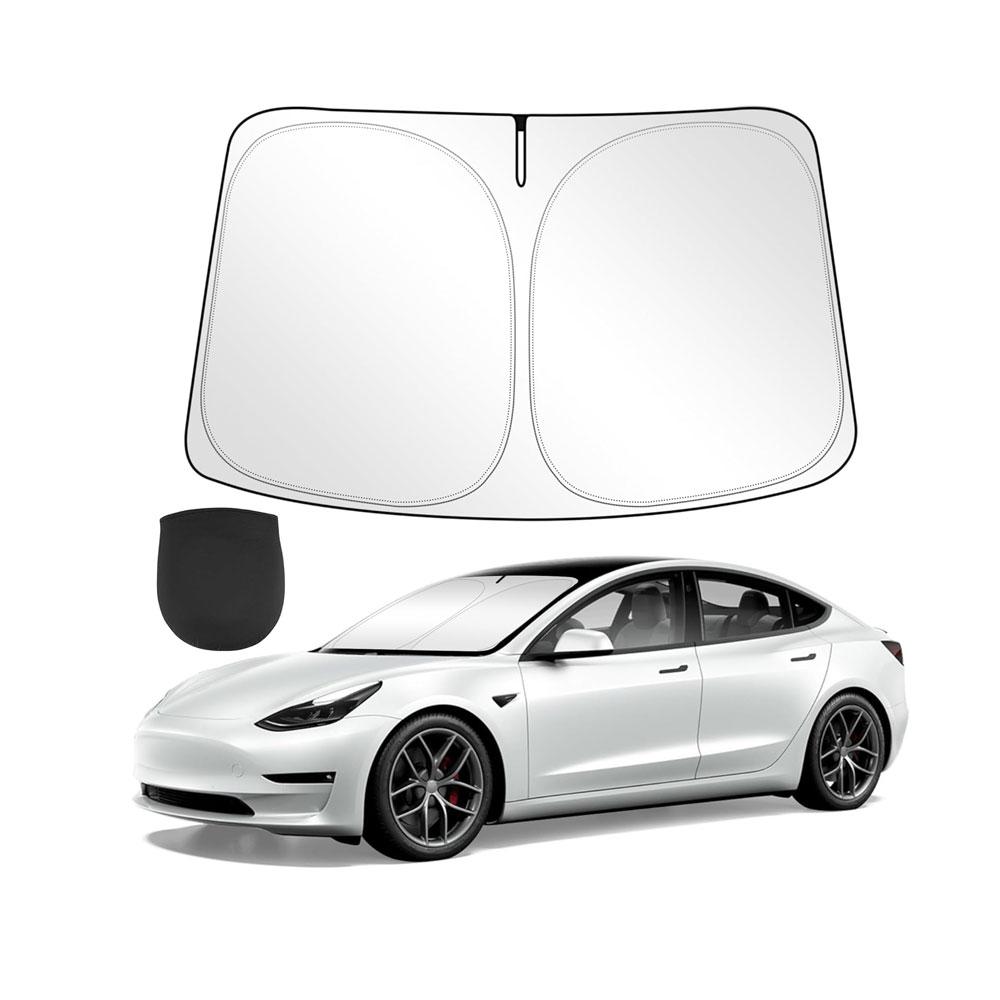 For Tesla Model 3 highland Windshield Sun Shade Model Y/3/S/X Folding Front Window Sunshade Cover Block Heat & UV,Car Sun Shade