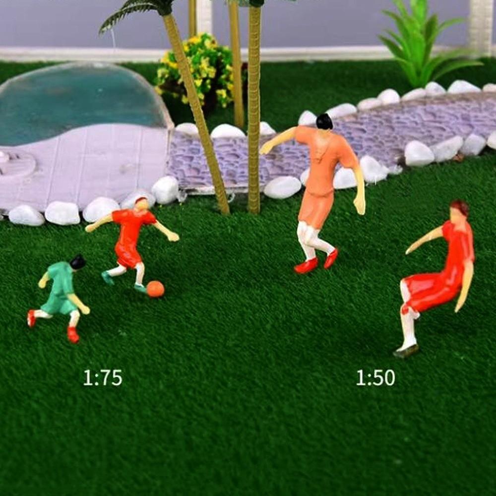 10pcs Colorful Making Football Game Scene Mini DIY Simulation Minions People Playground Minion