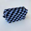 Colorful Checkerboard Plush Clutch Makeup Bag Large Capacity Cosmetic Storage Bag Skincare Organizer Toiletries Bag