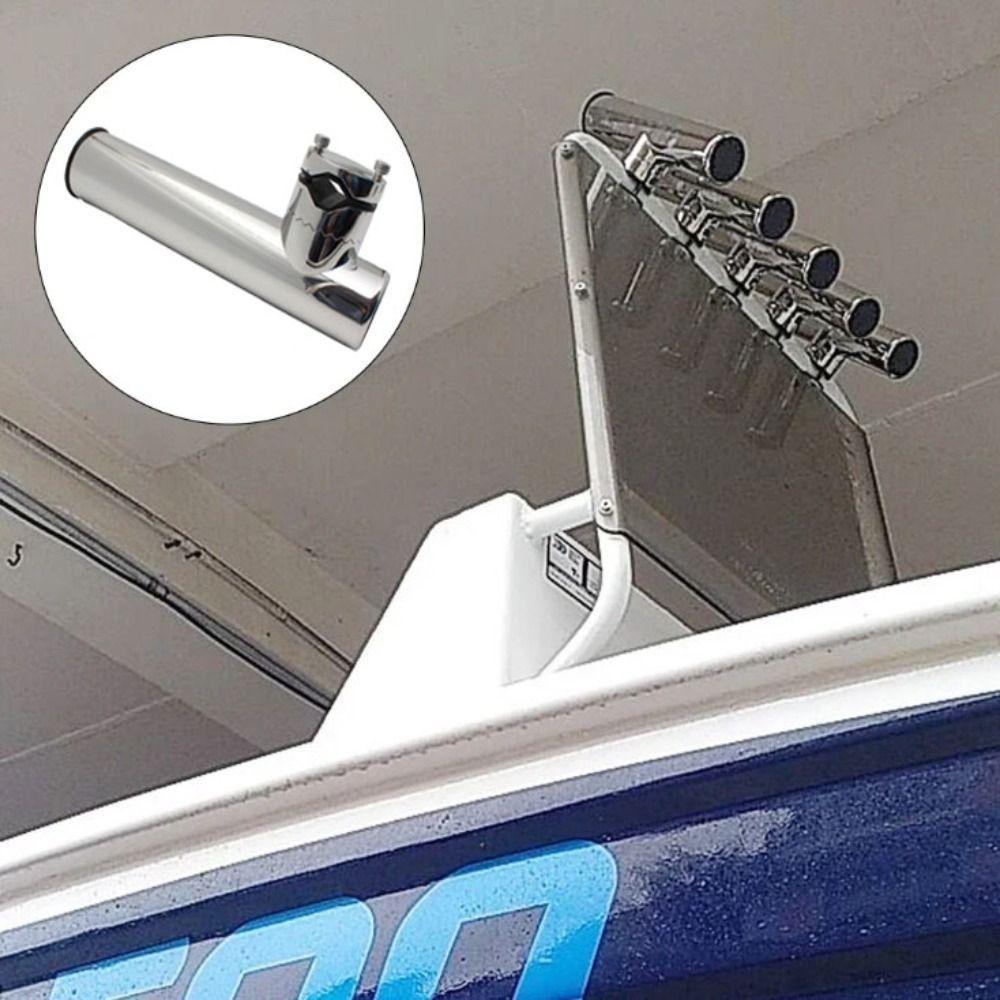 Pitch Adjustable Yacht Fishing Rod Support 316 Stainless Steel Fishing Bracket  Pipe Mount