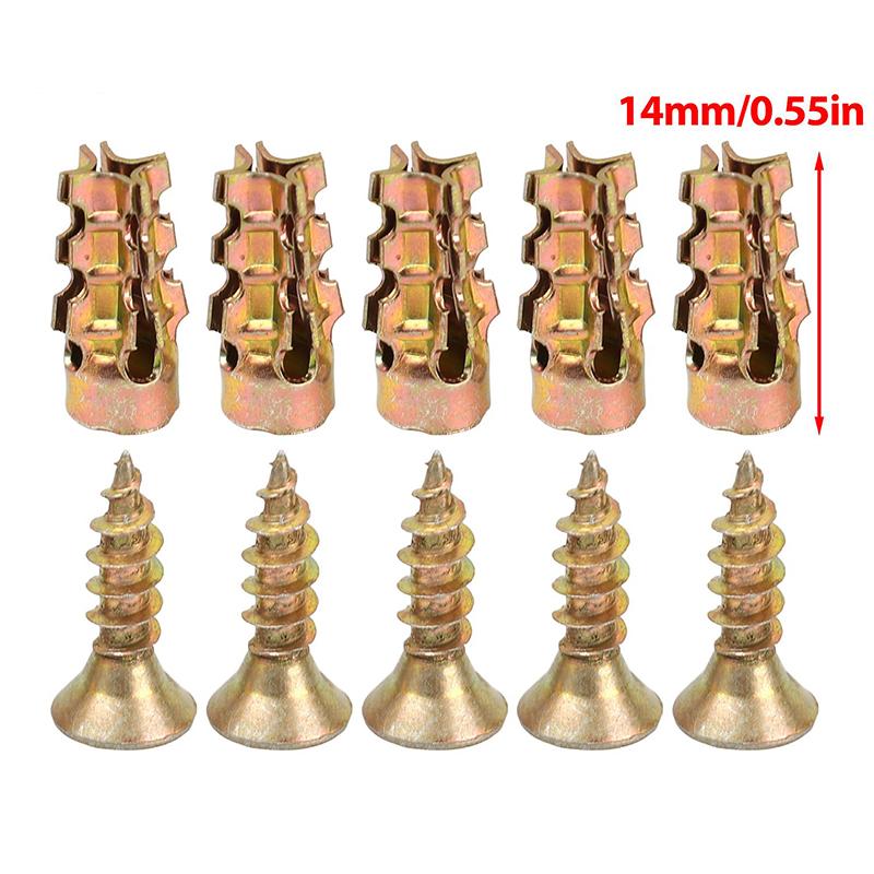 

6×14mm Self Tapping Screws Drilling Plug Expansion Bolts Stone Expansion Screws for Concrete Drywall Anchor Fasteners Wholesale 5 Sets золотой