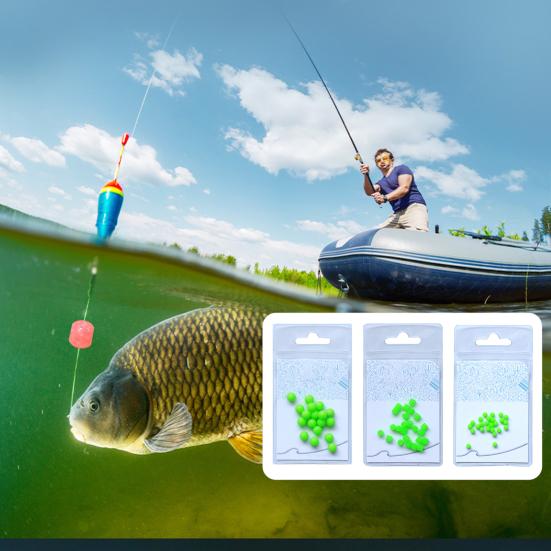 20/25Pcs Outdoor Fishing Fake Bait Easy Installation Luminous Beans Silicone Beads Fishing Lure Easy-to-Carry Fishing Gear