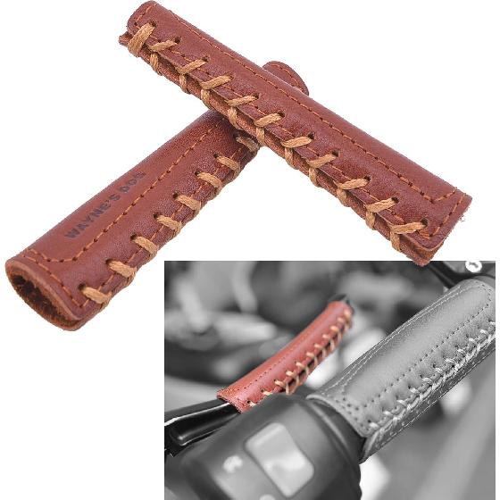 

Tas Trost Genuine Leather Motorcycle Brake Clutch Covers, No Fringe (Brown) коричневый