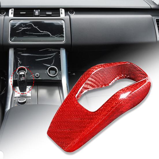 

Shift Lever Knob Fiber Sturdy Red Anti-slip Cover Carbon Gear Shift Knob Sticker