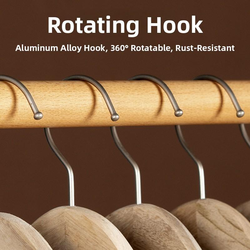 Cypress Wood Clothes Hanger for Women Wide Shoulder Suit Wooden Coat Hook Adult Pants Rack Home Use Original Wood Color