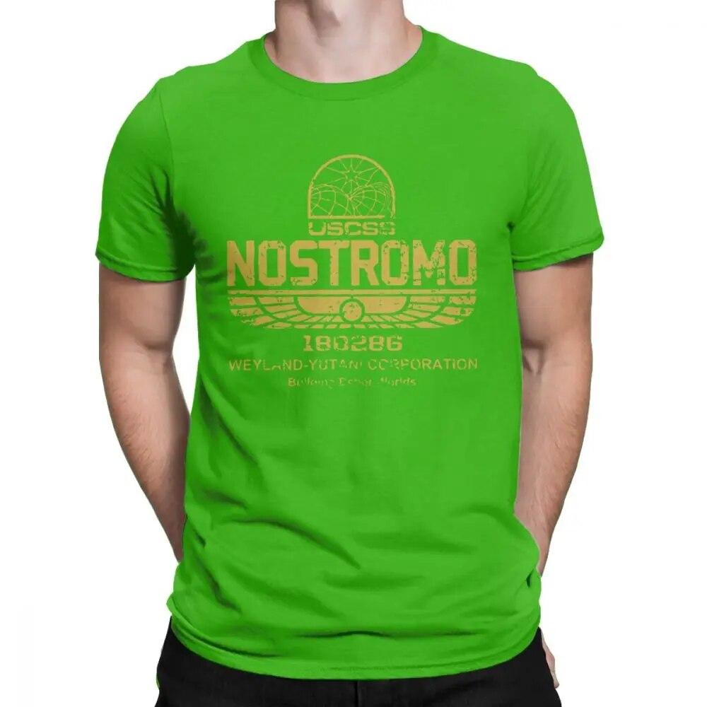 

Вінтажна футболка Aliens Nostromo Gold Logo унісекс із 100-відсотковою бавовною, футболка Weyland Yutani CORP Новинка L