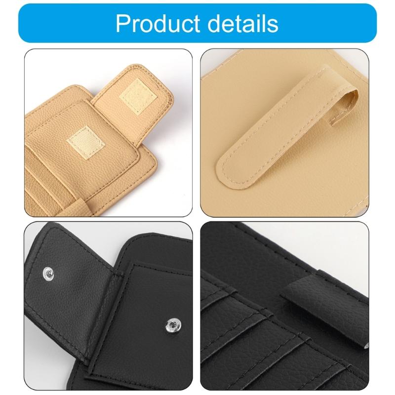 Automotive Sun Visors Eyewear Card Clip Glasses Organizers Space Saving Designs for Commuters and Long Distance Drivers