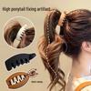 Small High Ponytail Banana Clip for Volume - Vertical Twist Hair Tie for Girls