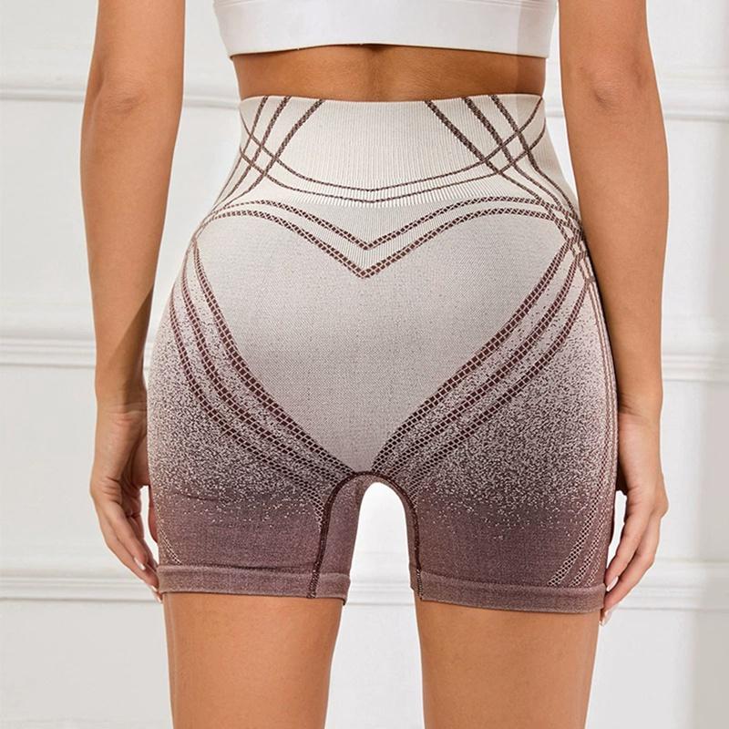 Women Elastic Yoga Short High-waisted Tight Fitness Shorts
