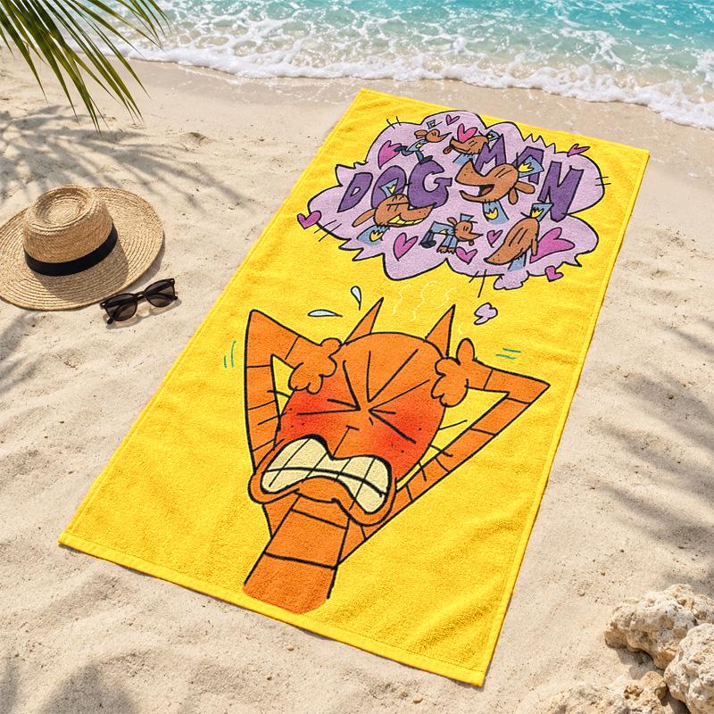 Dog Man Microfiber Beach Towel Quick Dry Sand Free Lightweight Beach Towels for Travel Swimming Camping