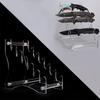 Acrylic Transparent Knife Holder Countertop Cutlery Storage Knives Display Stand Rack for Knife Organizer Pen Storage
