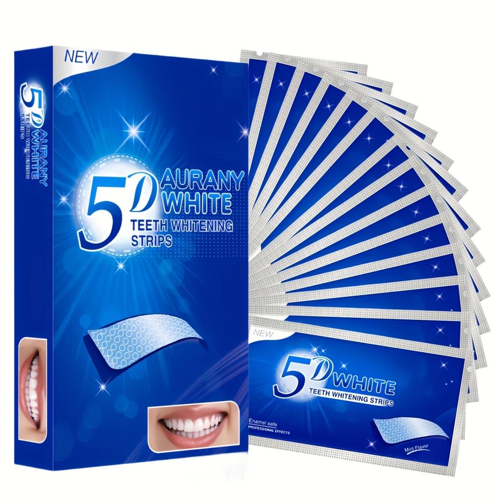 Teeth Whitening Strips - Effective Home & Travel Tooth Bleaching for Brighter Smile