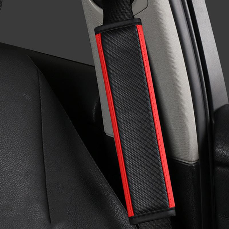 Car Carbon Fibre Seat Belt Shoulder Protector Cover Pad For Porsche Panamera Cayenne Taycan 911 718 Macan Carrera-GT 928 944 968 pdzh65