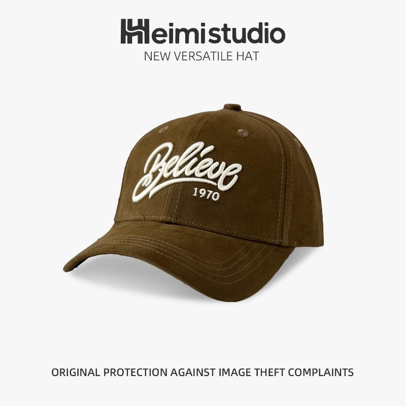 25 Early Autumn New Three-dimensional Embroidered Letter Hard Top Baseball Cap Women's Versatile Sunshade Cap Tide