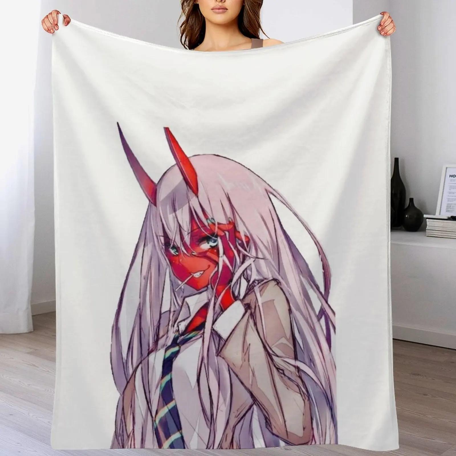 zero two Throw Blanket Soft Plush Blanket as Housewarming Gift 102x76cm(40x30in)