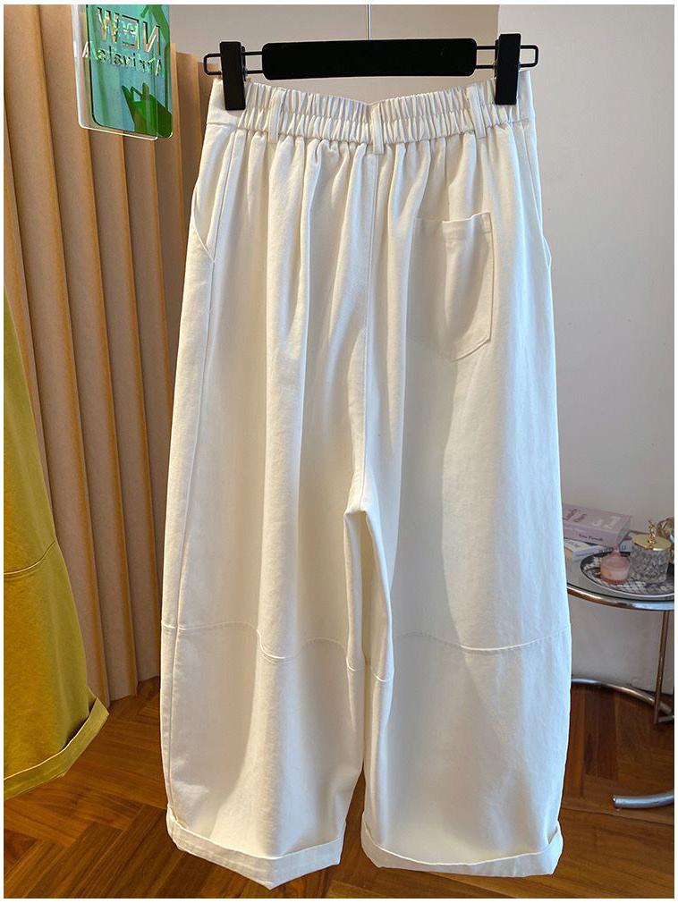 Women's Yellow Wide-Leg Cargo Pants - Summer 2026 Loose Slimming Straight-Leg Balloon Style