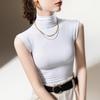 Turtleneck Bottoming Shirt Women's New Women's Clothing Solid Color Elastic Shirt Temperament Sleeveless Vest Top