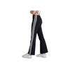 adidas Originals Solid Color Logo Print Striped Flared Knit Pants Women Bottoms Black IN1100