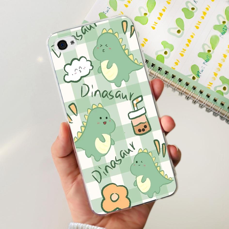 For iPhone 4 Case 3.5" Cute Cartoon Leopard Transparent Silicone Soft Cover For iPhone 4s iPhone4 Funda iPhone4s Shockproof Capa