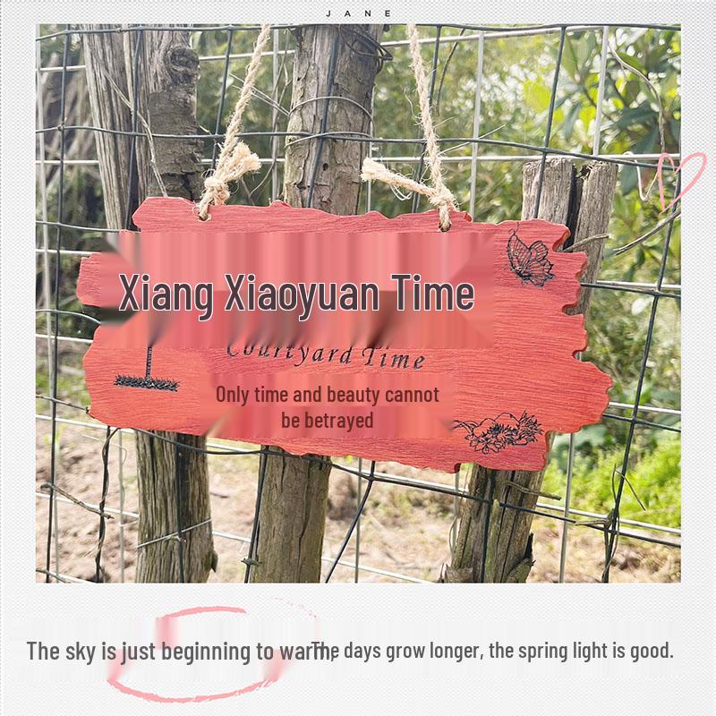 

Solid Wood DIY Hanging Sign for Home, Garden, or Balcony - Creative Small Courtyard Door Ornament