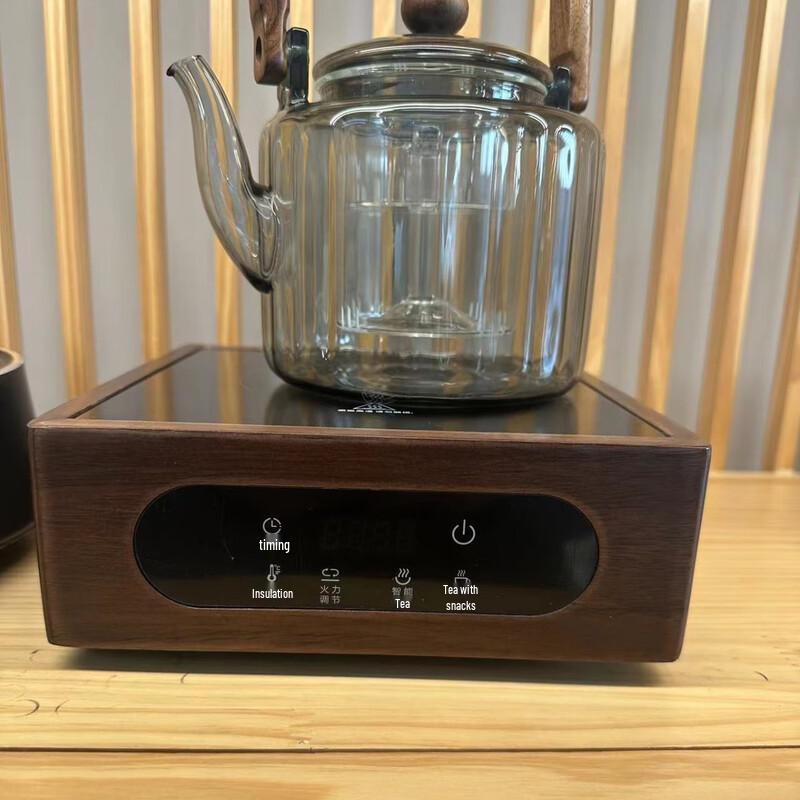 

Handmade Glass Teapot with Walnut Handle