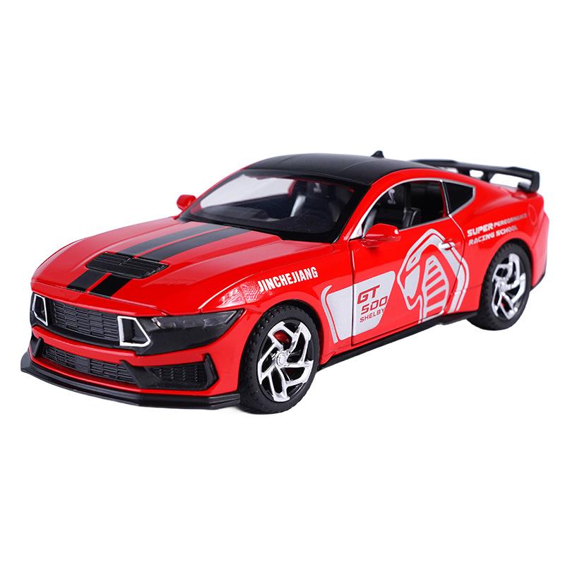 

1/32 Ford Mustang Shelby GT500 литой спортивный автомобиль модель литой игрушечный гоночный автомобиль модель транспортного средства имитация звука и света детский подарок красный