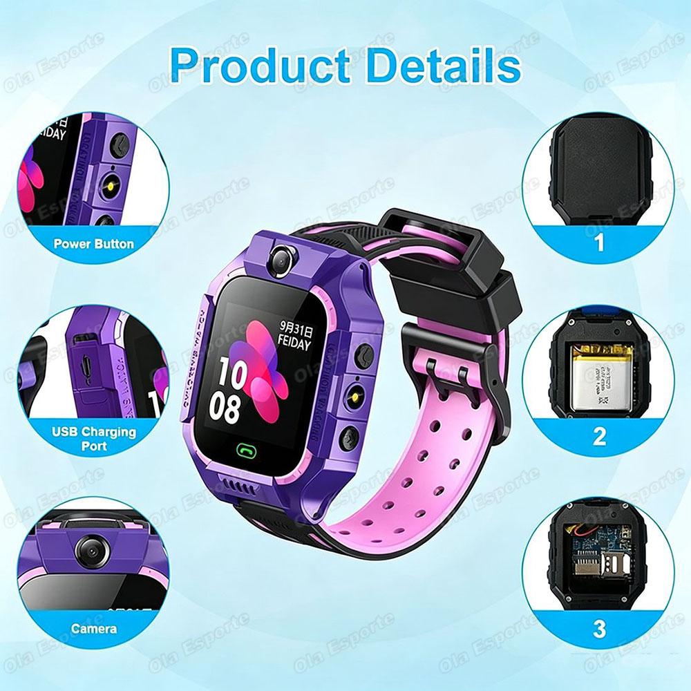 2027 New 2G/5G Kids Smart Watch GPS Location Calls SOS Camera Waterproof Child Watch for Boys Girls Present Gift Ht30 2