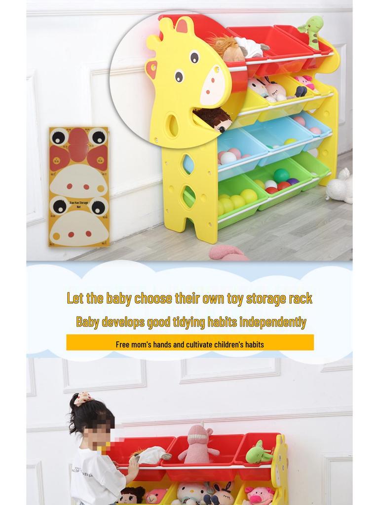 Dinosaur-Themed Kids' Multi-Layer Storage Shelf and Organizer