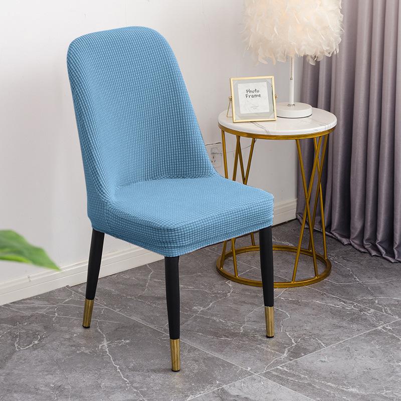 Wedding Banquet Household Folding Chair Cover Thickened Mesh Corn Fleece Half Pack Curved Elastic Chair Cover