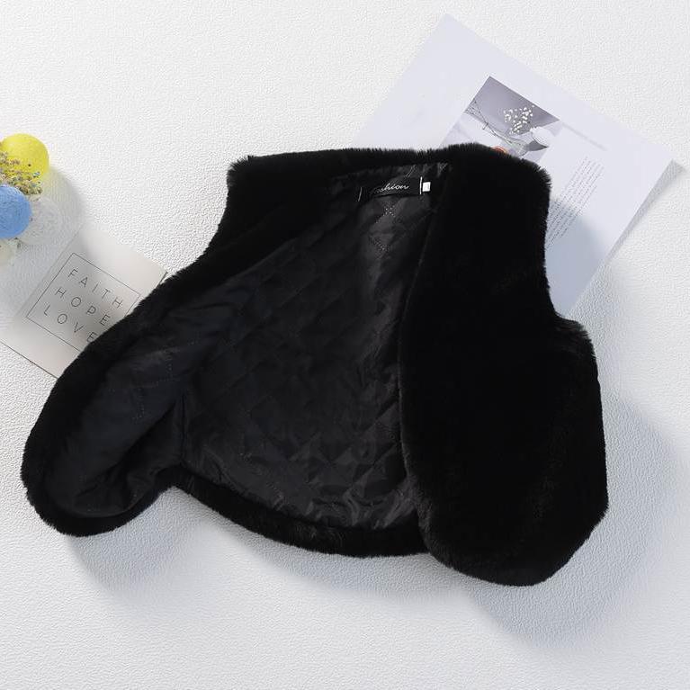 Podzim Zima Vesta z umělé kožešiny Dívky Batole Dívky Bunda bez rukávů Děti Dívčí svrchní oděv