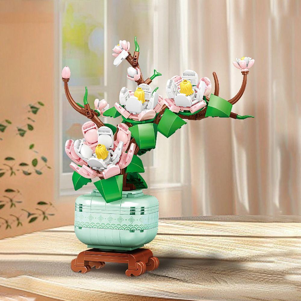 Plastic Bonsai Assembly Model Block DIY Plant Puzzle Blocks Toy  Toy