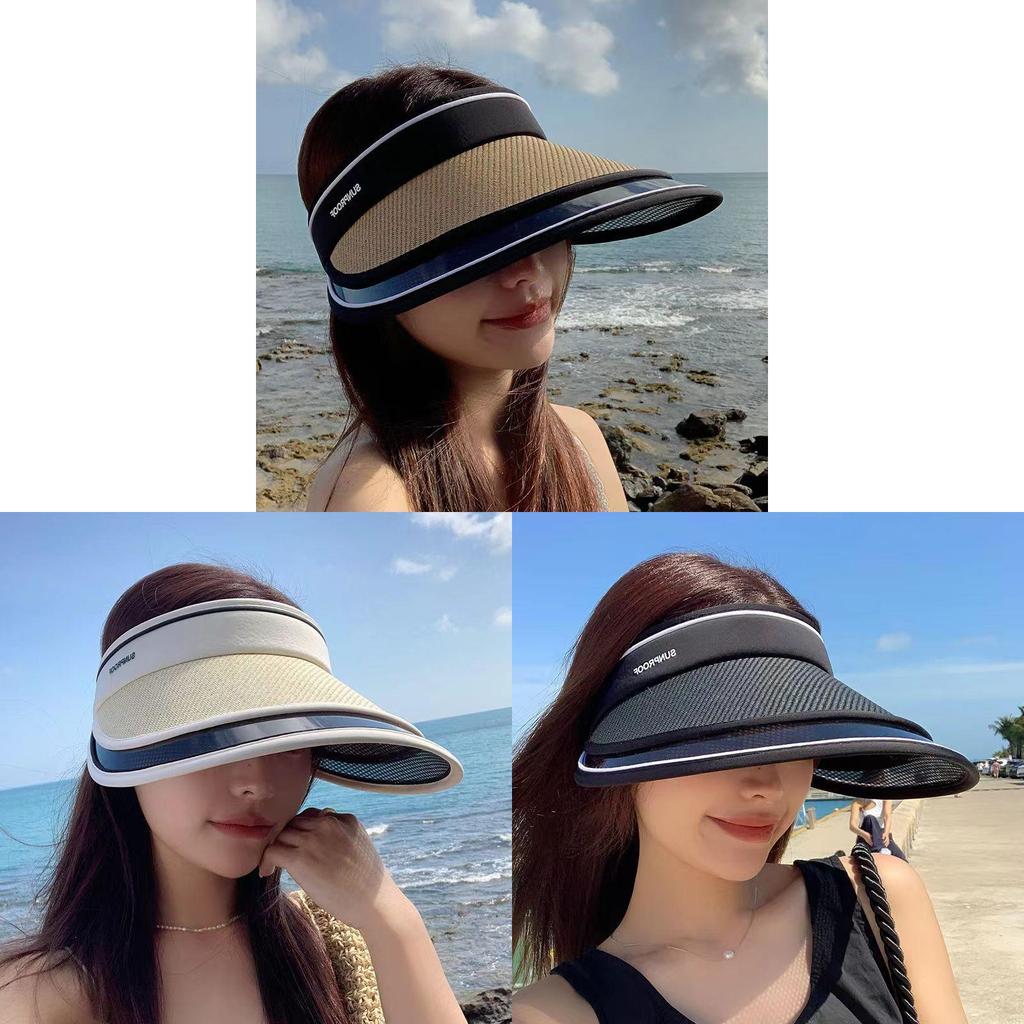 Summer Raffia Straw Sun Hat With Wide Brim Uv Protection For Outdoor Sunshade