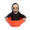 Glowing Halloween Candy Bowl Battery Powered Halloween Ghost Ornament Party Props Fruit Bowl  Gift
