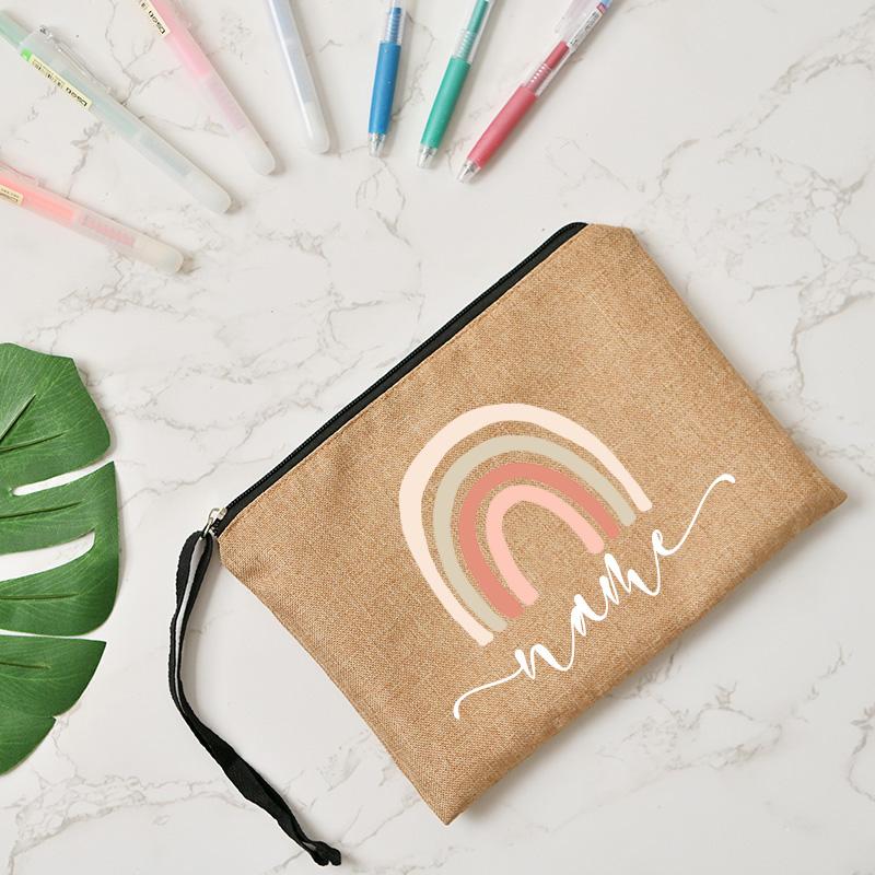 Women Cosmetic Bags  Best Gift for Mom Personal Custom Name Makeup Bag Pouch Travel Outdoor Toiletries Organizer Lipstick Bag