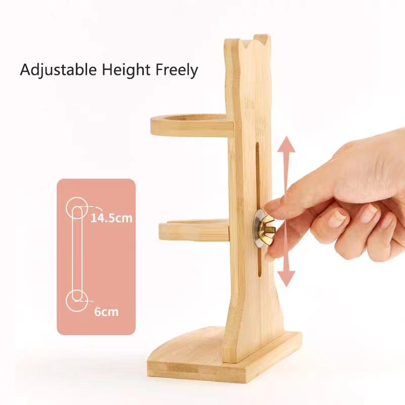 Verstelbare Houten Kleine Huisdieren Water Drinkfles Houder Voerflessen Standaard Auto Dispenser Houder Cavia's Chinchilla's