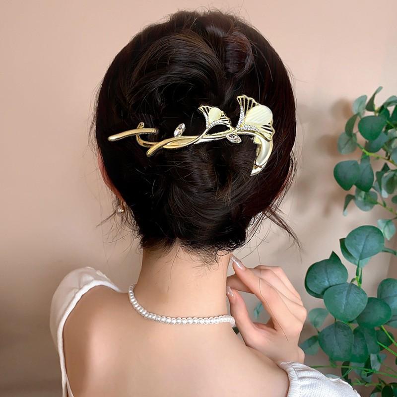 

Нескользящие большие заколки для волос с сильной фиксацией для густых или тонких волос One Size золотой