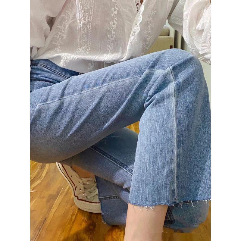 Women's Fashion High-Waisted Micro-Flare Jeans - Summer Thin, Elastic, and Versatile Design