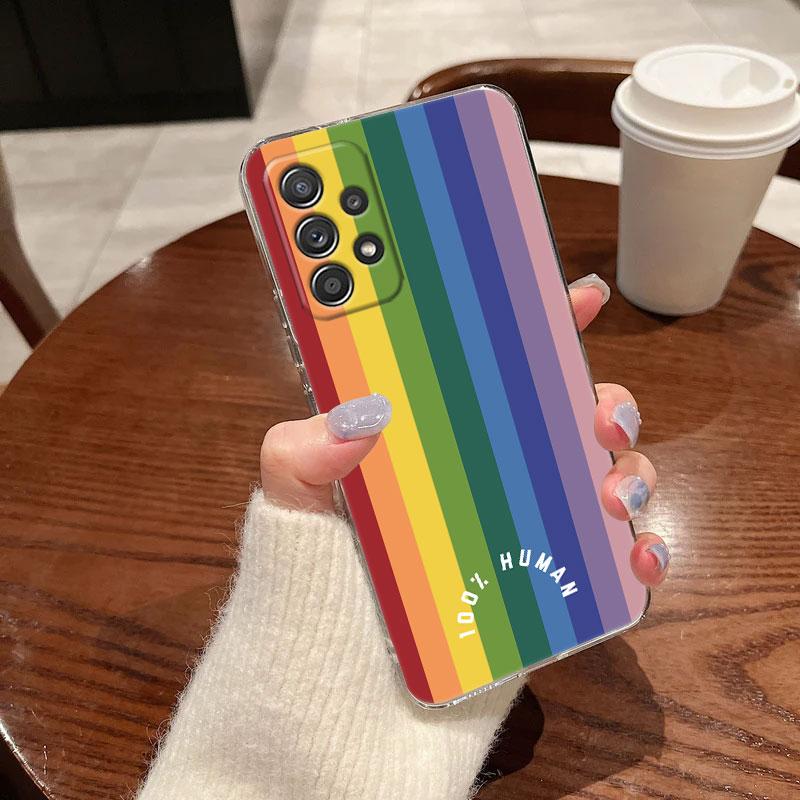 Gay Pride Flag Lesbians LGBT For Samsung Galaxy A55 Case A54 A52 A53 5G A15 A14 A13 A21S A23 A51 A34 A35 A33 A32 A72 Phone Cover