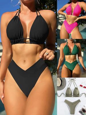 Nylon Solide Bikini Bademode Sexy Fashion Modellierung Design Badeanzug Frauen 2025 Neue Stil Bademode für Badeanzug