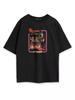 Oversized T-Shirt Retro Horror Black