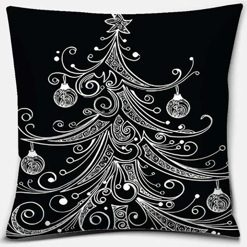 Christmas Themed Pillowcases Car Accessories Office Santa Claus Living Room Sofa Home Pillowcases