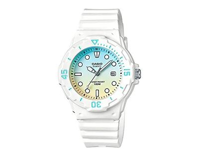 Casio Chip Casio Digitaluhr, Weiß, Himmelblau, Gelb, LRW-200H-2E2 [Parallelimport]
