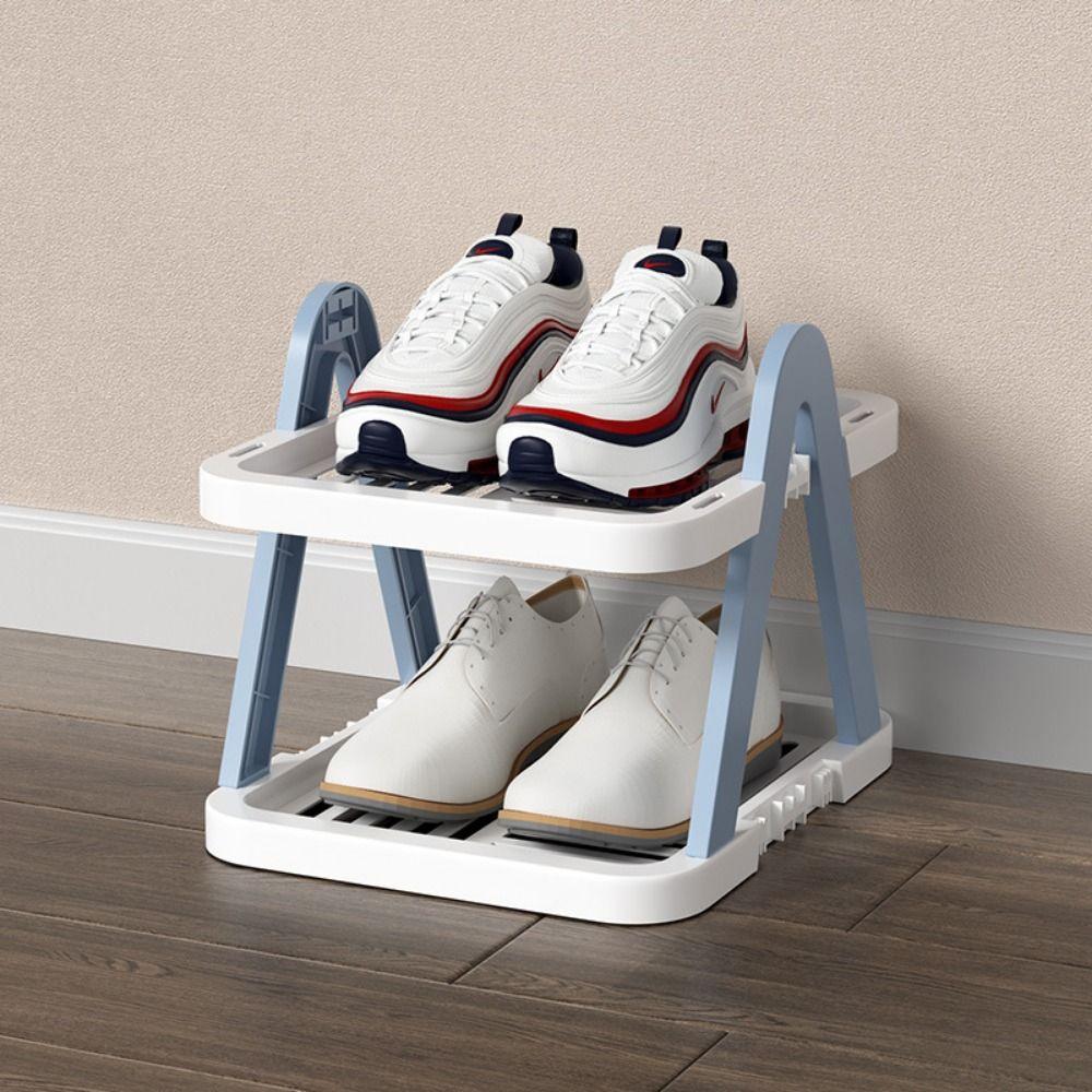 Plastic Layered Shoe Rack Space Saving Shoe Storage Organizer Vertical Shoe Rack  Household