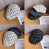 Vintage Japanese Plaid Newsboy Cap With Breathable Cotton For Casual Summer And Autumn Wear